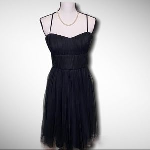 Banana Republic Black Tulle Ballerina Dress Spaghetti Straps 6